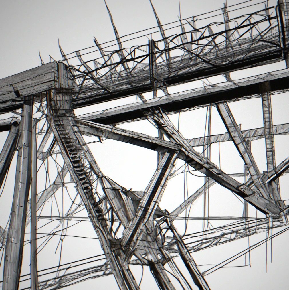 Cable anchor point close-up with tension vectors updating in real time